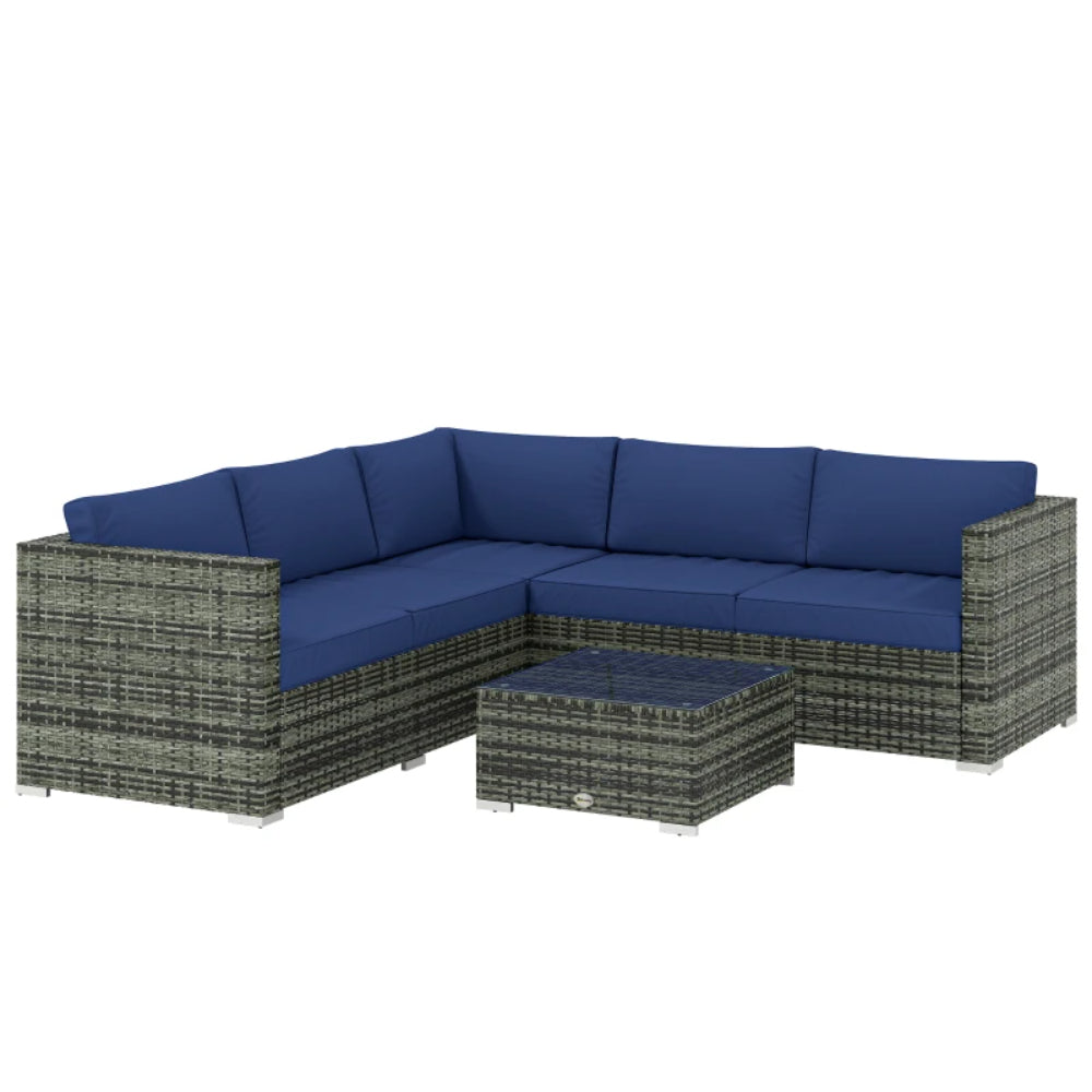 Outsunny Four-Piece Rattan Sofa Set