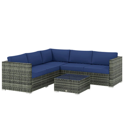 Outsunny Four-Piece Rattan Sofa Set