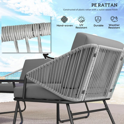 Outsunny Four-Piece Rattan Strong Panel Outdoor Sofa Set