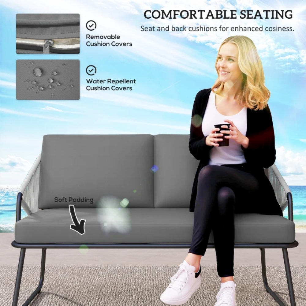 Outsunny Four-Piece Rattan Strong Panel Outdoor Sofa Set