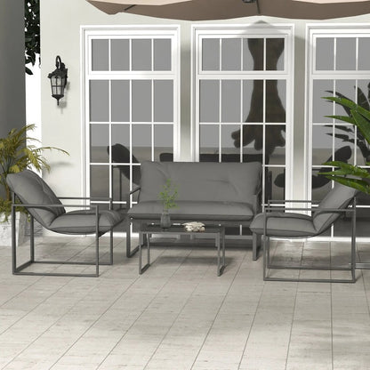 Outsunny Four-Piece Relaxed Back Garden Dining Set 1