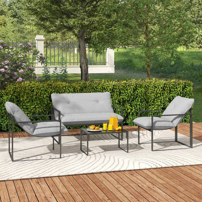 Outsunny Four-Piece Relaxed Back Garden Dining Set 19