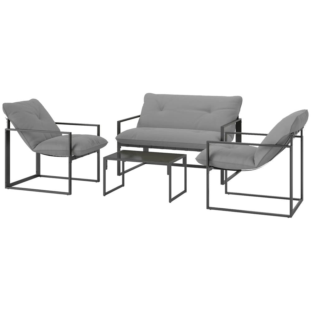 Outsunny Four-Piece Relaxed Back Garden Dining Set 21