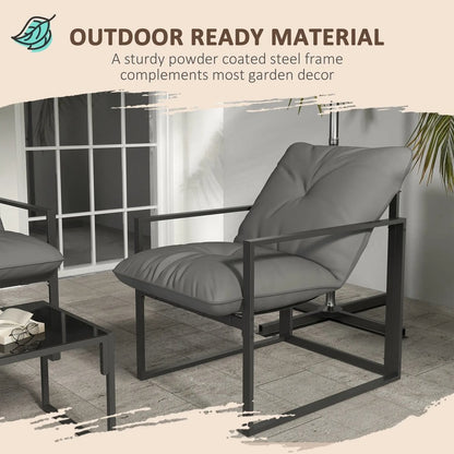 Outsunny Four-Piece Relaxed Back Garden Dining Set 5