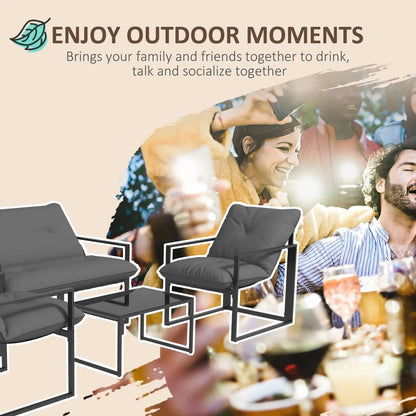 Outsunny Four-Piece Relaxed Back Garden Dining Set 6