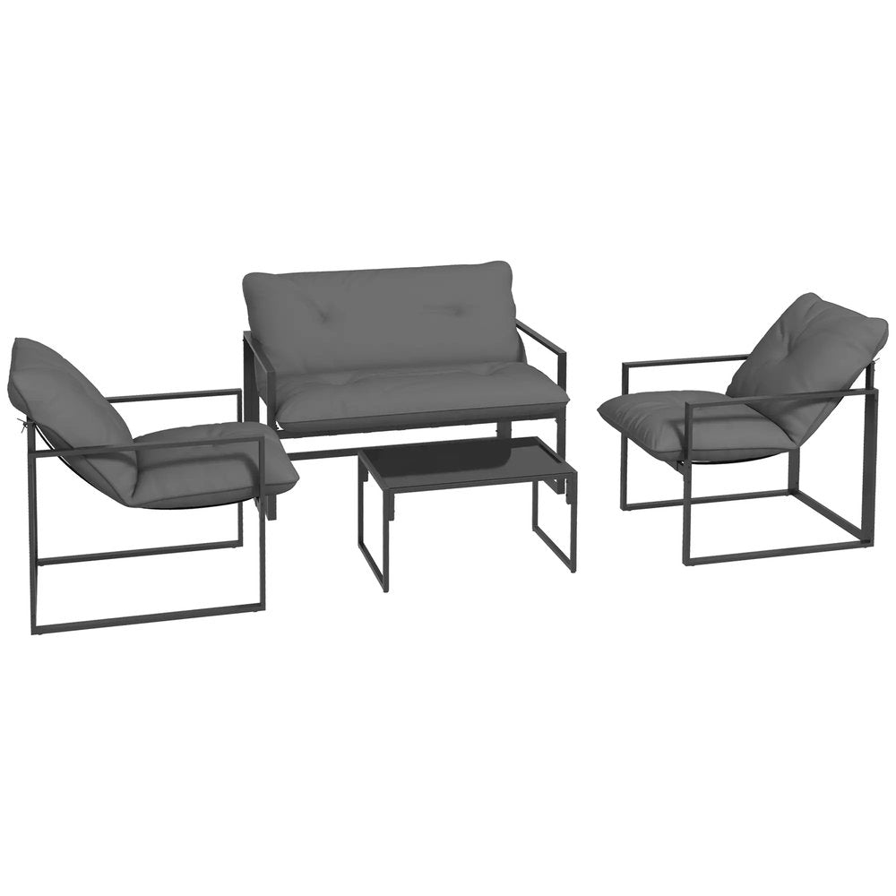 Outsunny Four-Piece Relaxed Back Garden Dining Set 