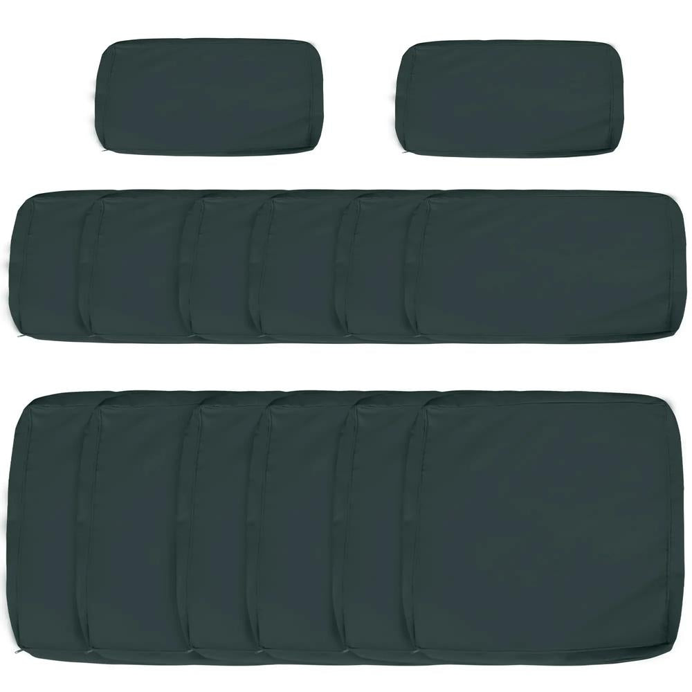 Outsunny Garden Rattan Sofa Cushion Polyester Cover Replacement Outdoor- No Cushion Included 11