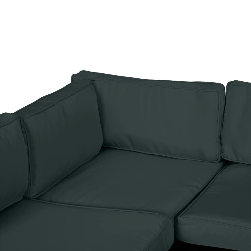 Outsunny Garden Rattan Sofa Cushion Polyester Cover Replacement Outdoor- No Cushion Included 18