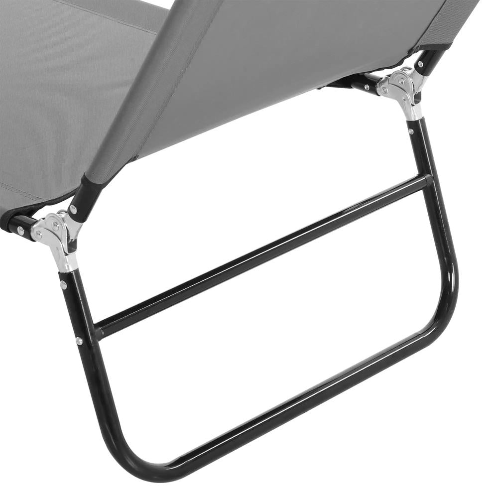 Outsunny Garden Sun Lounger, with Five-Position Back 30