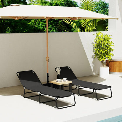 Outsunny Garden Sun Lounger, with Five-Position Back 39