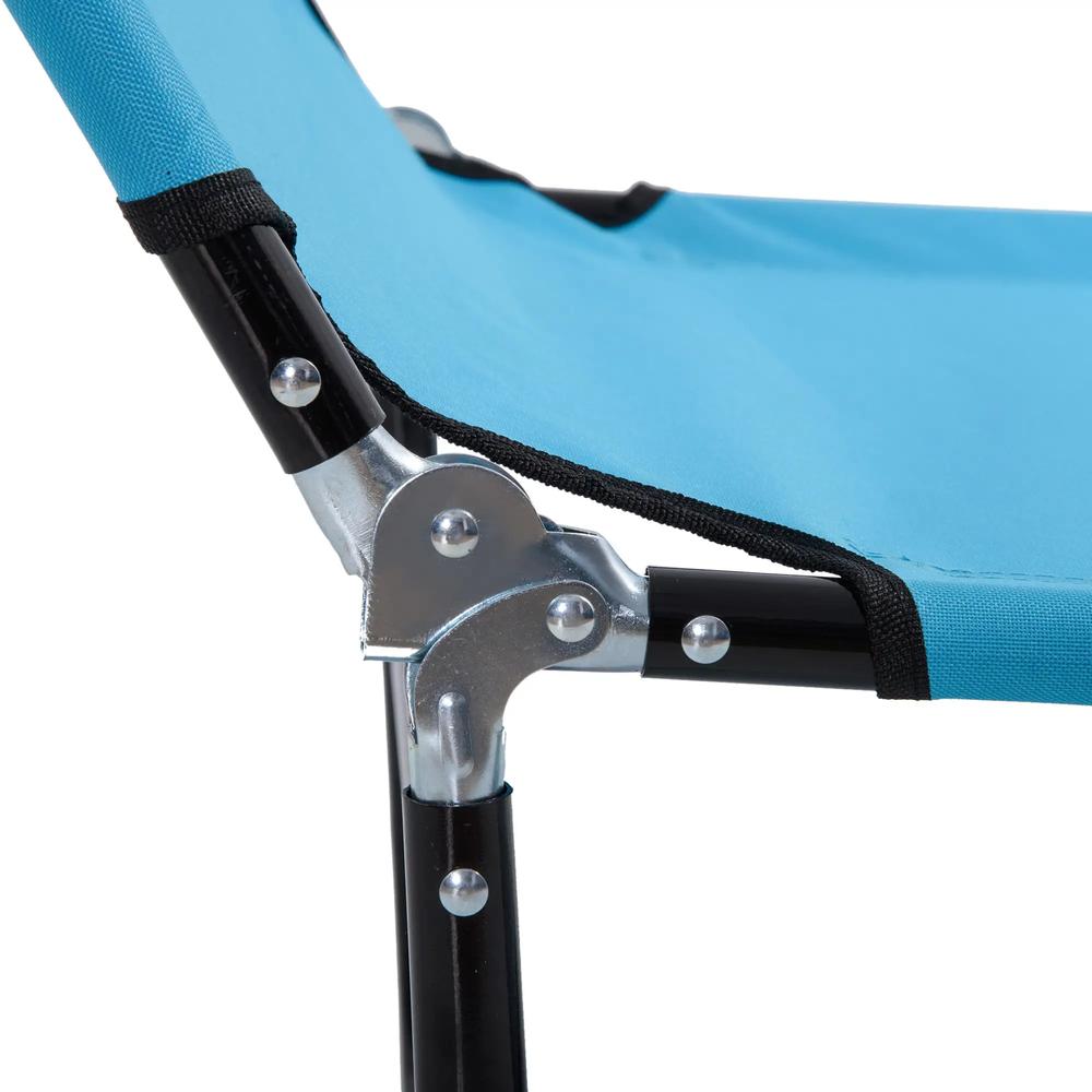 Outsunny Garden Sun Lounger, with Five-Position Back 8
