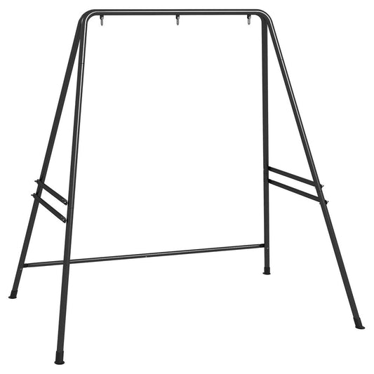 Outsunny Hammock Chair Stand, Hanging Heavy Duty Metal Frame Hammock Stand for Hanging Hammock Air Porch Swing Chair, Egg Chair, Black 84A-296V00BK 