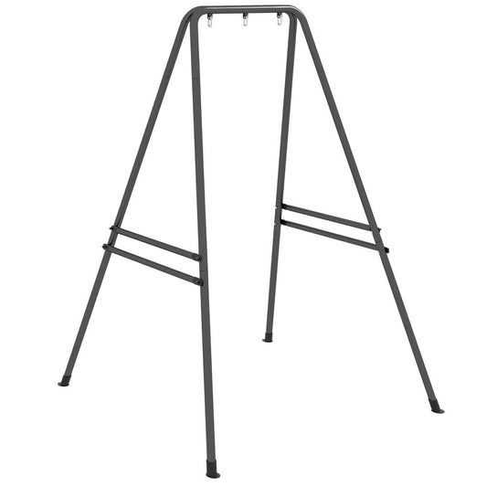 Outsunny Hammock Chair Stand, Hanging Heavy Duty Metal Frame Hammock Stand for Hanging Hammock Air Porch Swing Chair, Egg Chair, Black 84A-296V01BK 