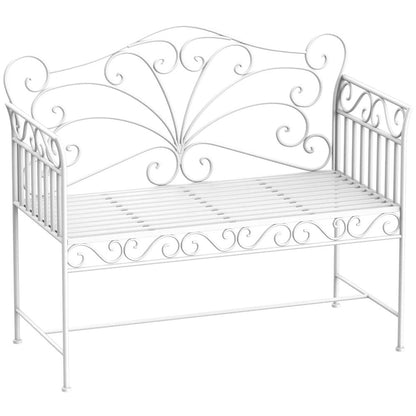 Outsunny Heavy-Duty Garden Bench-White 10