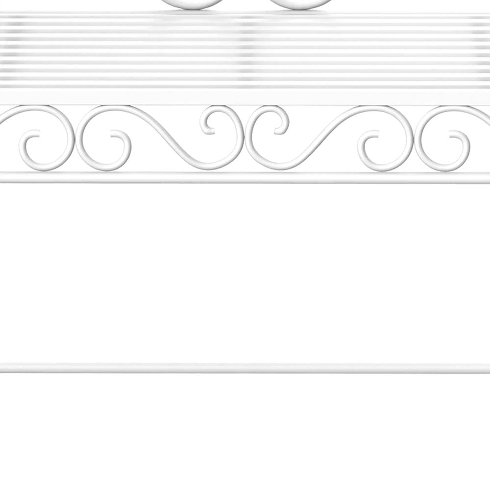 Outsunny Heavy-Duty Garden Bench-White 5