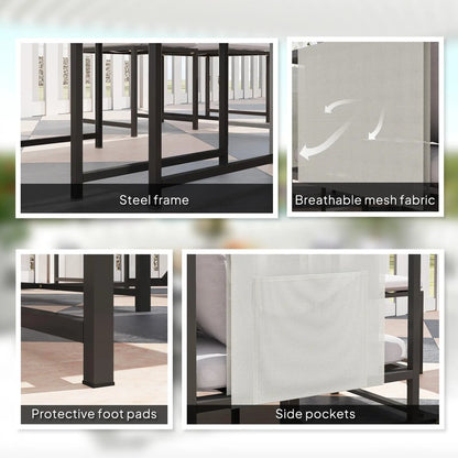 Outsunny Nine-Piece Steel Frame Garden Dining Set 6