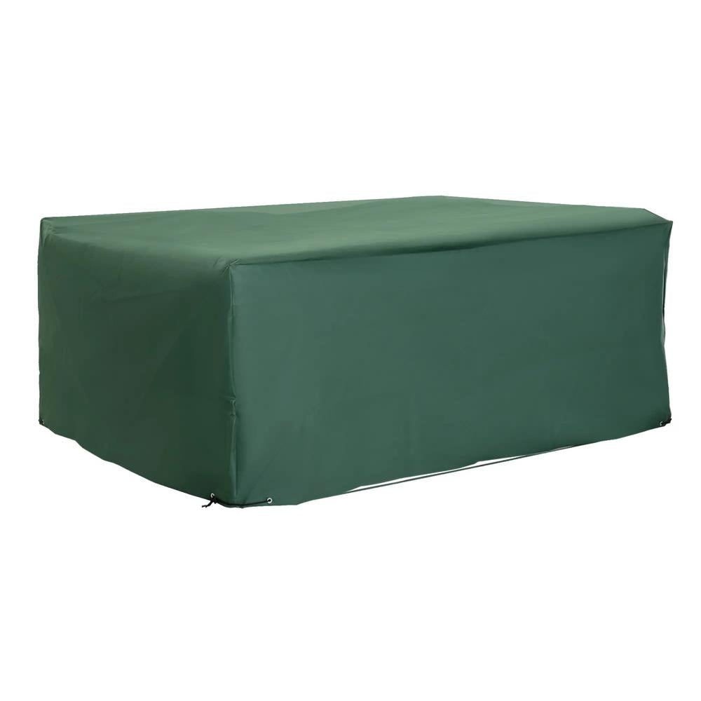 Outsunny Outdoor Garden Furniture Cover Waterproof, Anti-UV 600D Heavy Duty Oxford Fabric Patio Furniture Cover for Rectangular Sofa Table Set, Green, 205 x 145 x 70 cm 