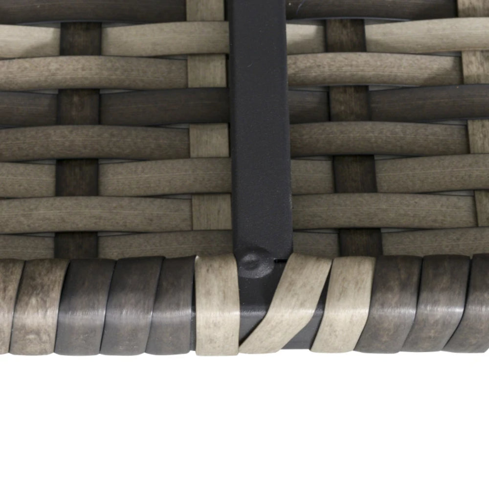 Outsunny Outdoor PE Rattan Corner Sofa, Garden Wicker Furniture Single Sofa Chair w/ Cushions