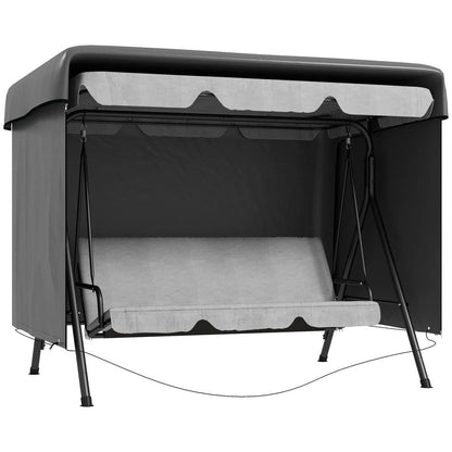 Outsunny Patio 3 Seater Swing Chair Bench Cover Outdoor Garden Furniture Rain Protection Cover Protector Waterproof Anti-UV, 215L x 155W x 150Hcm 20