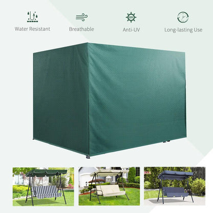 Outsunny Patio 3 Seater Swing Chair Bench Cover Outdoor Garden Furniture Rain Protection Cover Protector Waterproof Anti-UV, 215L x 155W x 150Hcm 3