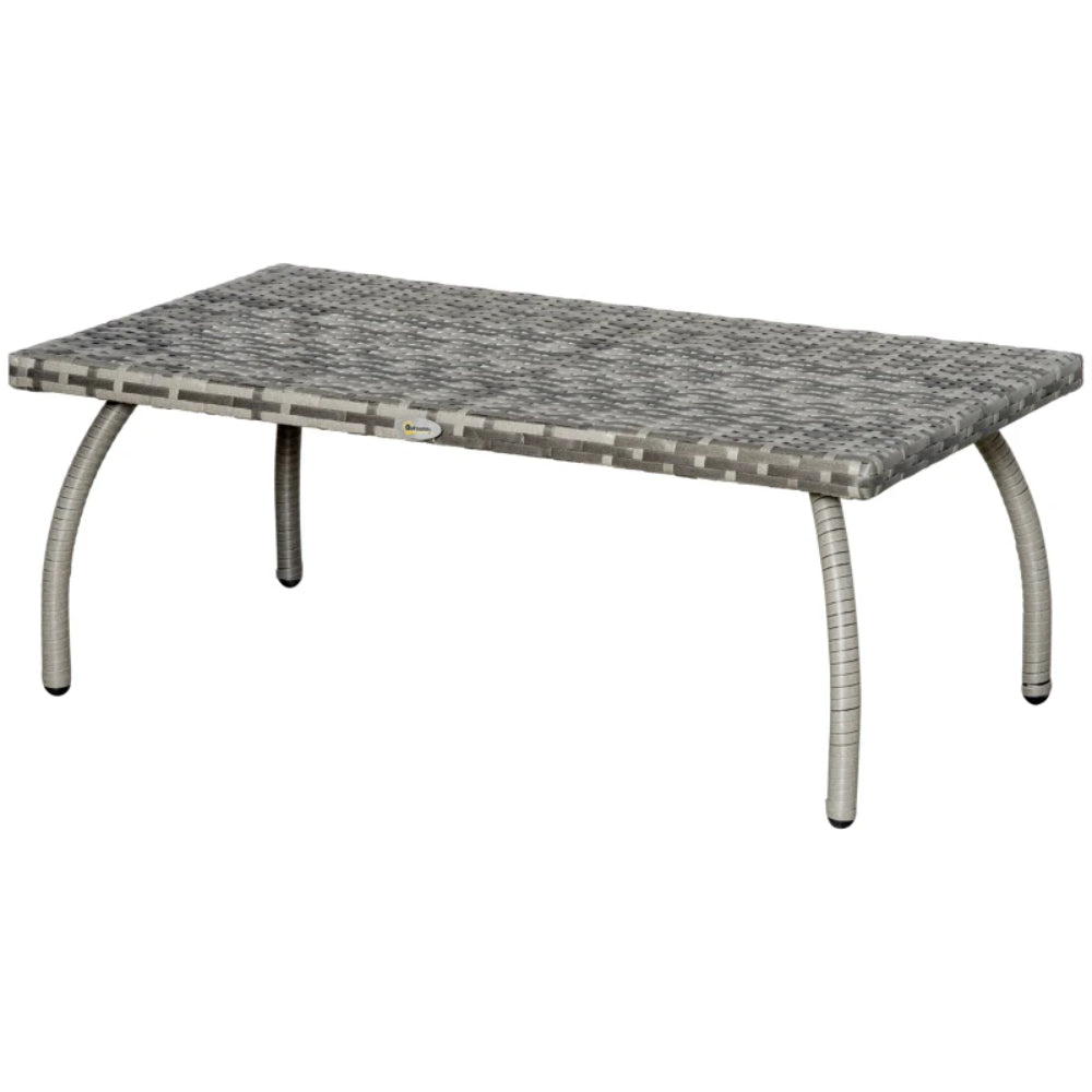 Outsunny PE Wicker Rattan Garden Coffee Table