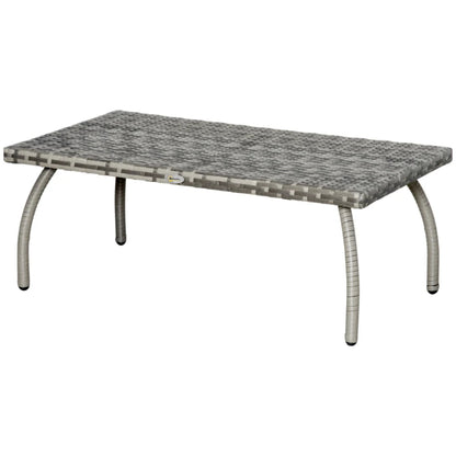 Outsunny PE Wicker Rattan Garden Coffee Table