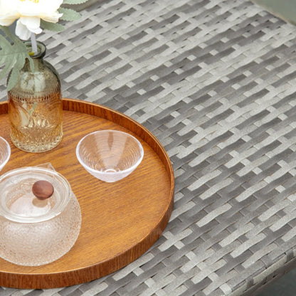 Outsunny PE Wicker Rattan Garden Coffee Table