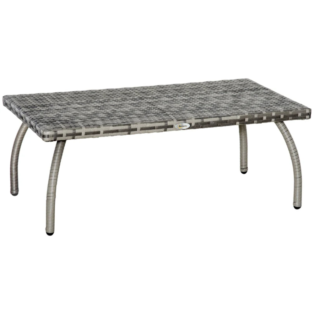 Outsunny PE Wicker Rattan Garden Coffee Table