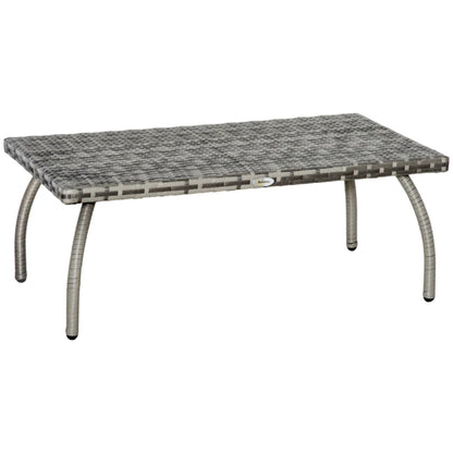 Outsunny PE Wicker Rattan Garden Coffee Table
