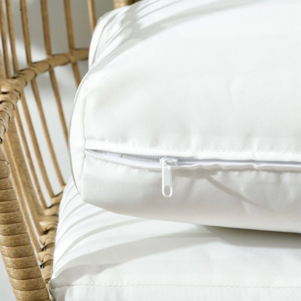 Outsunny Rattan Egg Chair with Cushions and Pillows