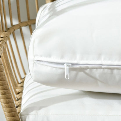 Outsunny Rattan Egg Chair with Cushions and Pillows