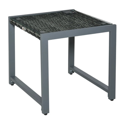 Outsunny Rattan End Table Side Coffee Desk Outdoor Patio Wicker Sofa Chat Garden Furniture