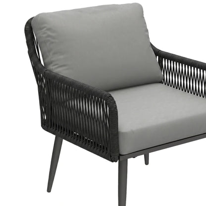 Outsunny Rattan Garden Furniture Set, 4 Piece Outdoor Patio Furniture with Tempered Glass Table and Chairs, Indoor Balcony Conservatory Set