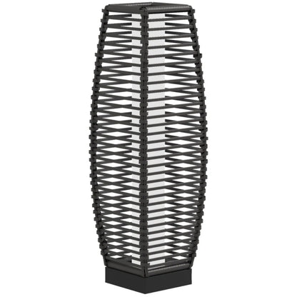 Outsunny Rattan Solar Floor Lamp, 68cm Tall Outdoor Garden Lantern Pathway Light & Decorative Lighting with Auto On/Off LED Lights, IP44, for Porch, Yard, Courtyard, Deck Additional Image 10
