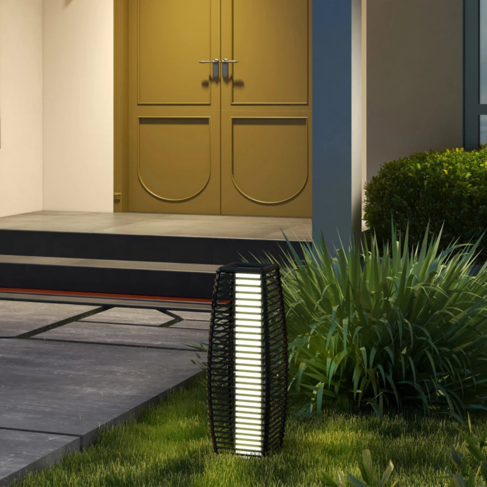 Outsunny Rattan Solar Floor Lamp, 68cm Tall Outdoor Garden Lantern Pathway Light & Decorative Lighting with Auto On/Off LED Lights, IP44, for Porch, Yard, Courtyard, Deck Additional Image 21