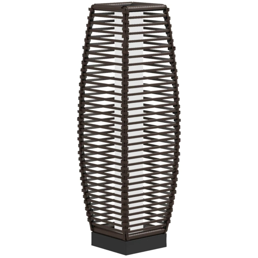 Outsunny Rattan Solar Floor Lamp, 68cm Tall Outdoor Garden Lantern Pathway Light & Decorative Lighting with Auto On/Off LED Lights, IP44, for Porch, Yard, Courtyard, Deck Additional Image 22