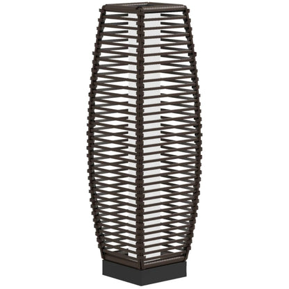 Outsunny Rattan Solar Floor Lamp, 68cm Tall Outdoor Garden Lantern Pathway Light & Decorative Lighting with Auto On/Off LED Lights, IP44, for Porch, Yard, Courtyard, Deck Additional Image 22