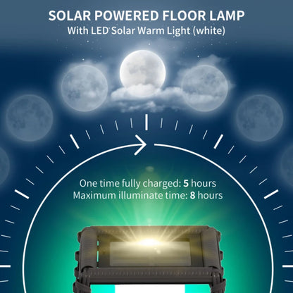 Outsunny Rattan Solar Floor Lamp, 68cm Tall Outdoor Garden Lantern Pathway Light & Decorative Lighting with Auto On/Off LED Lights, IP44, for Porch, Yard, Courtyard, Deck Additional Image 4