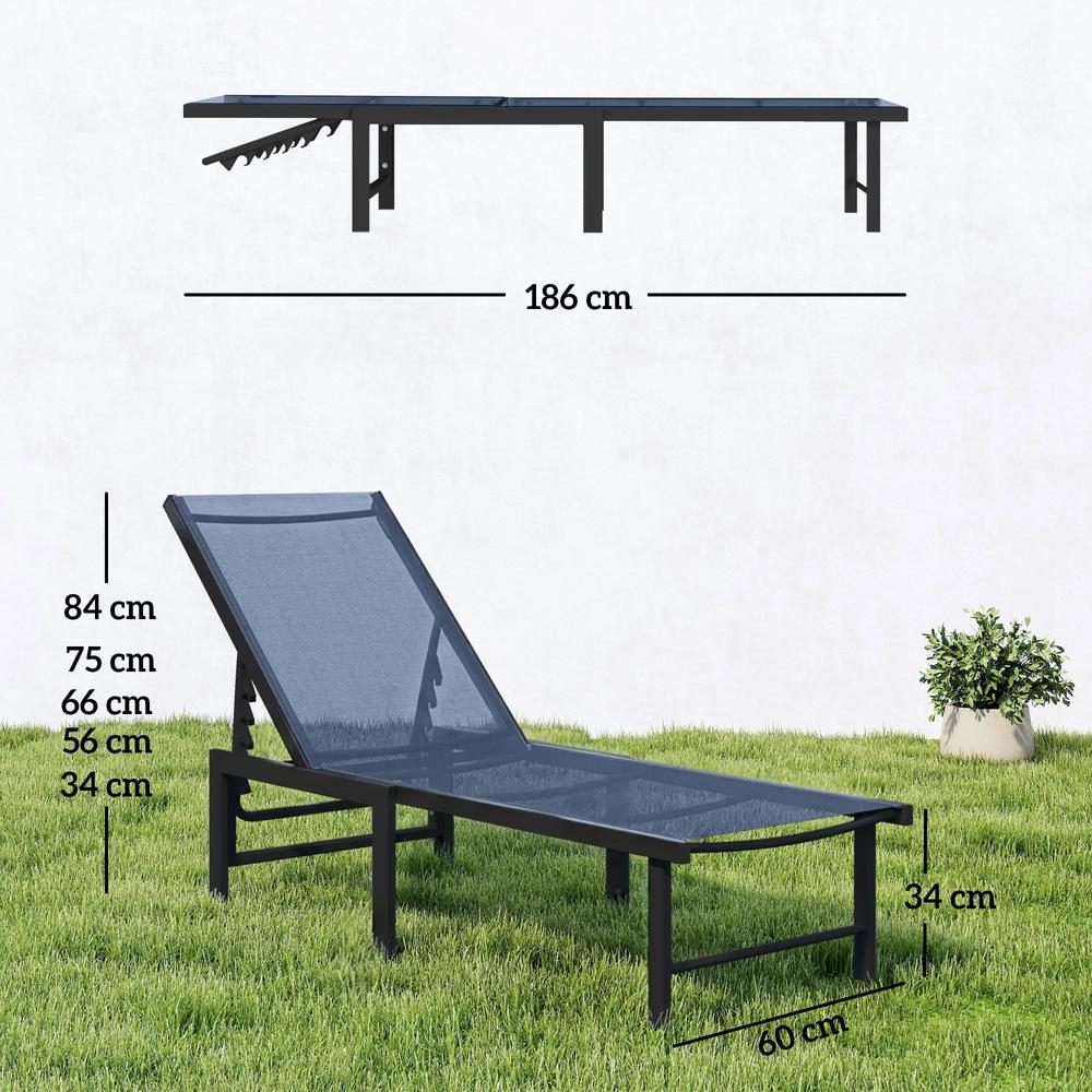 Outsunny Reclining Sun Lounger 13