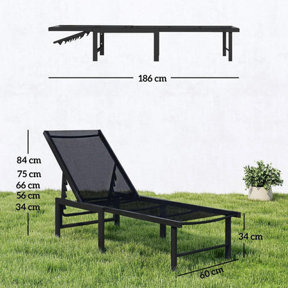 Outsunny Reclining Sun Lounger 2
