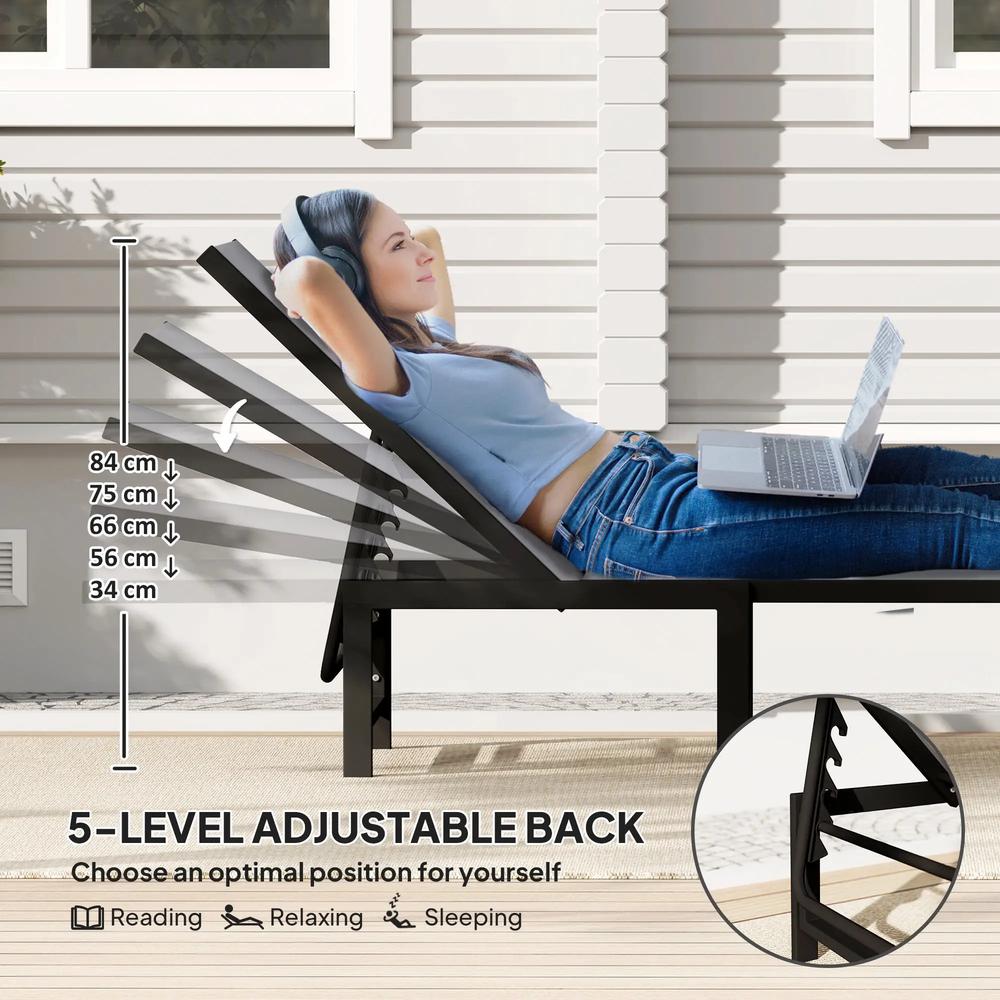 Outsunny Reclining Sun Lounger 24