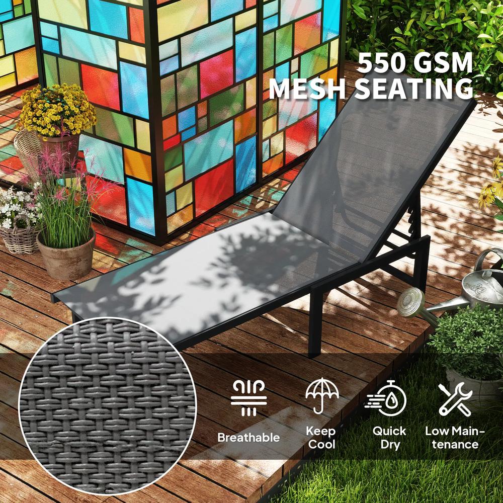 Outsunny Reclining Sun Lounger 25