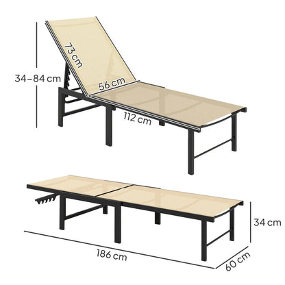 Outsunny Reclining Sun Lounger 34
