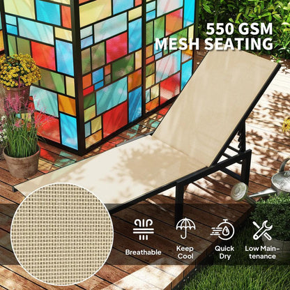 Outsunny Reclining Sun Lounger 36