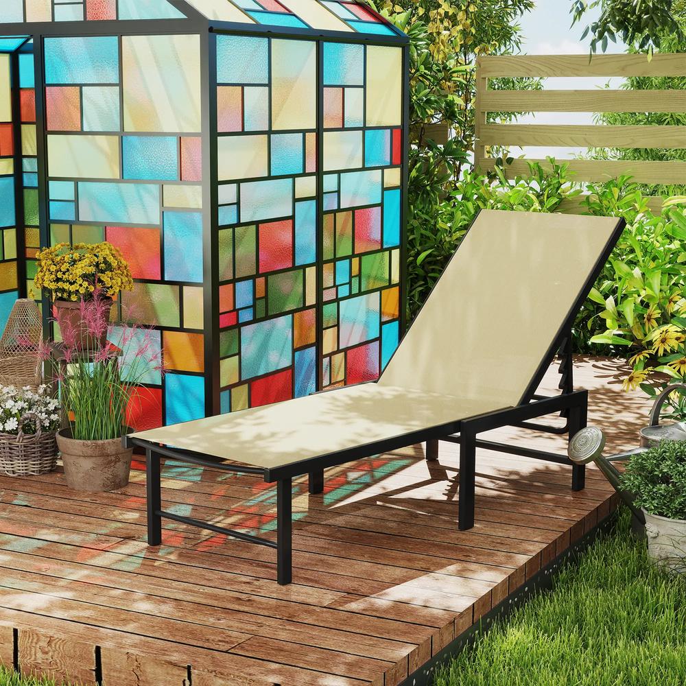 Outsunny Reclining Sun Lounger 41