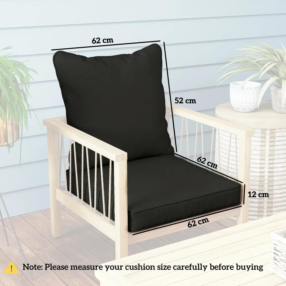 Outsunny Seat and Back Padded Cushion Set, Cushion Only 13