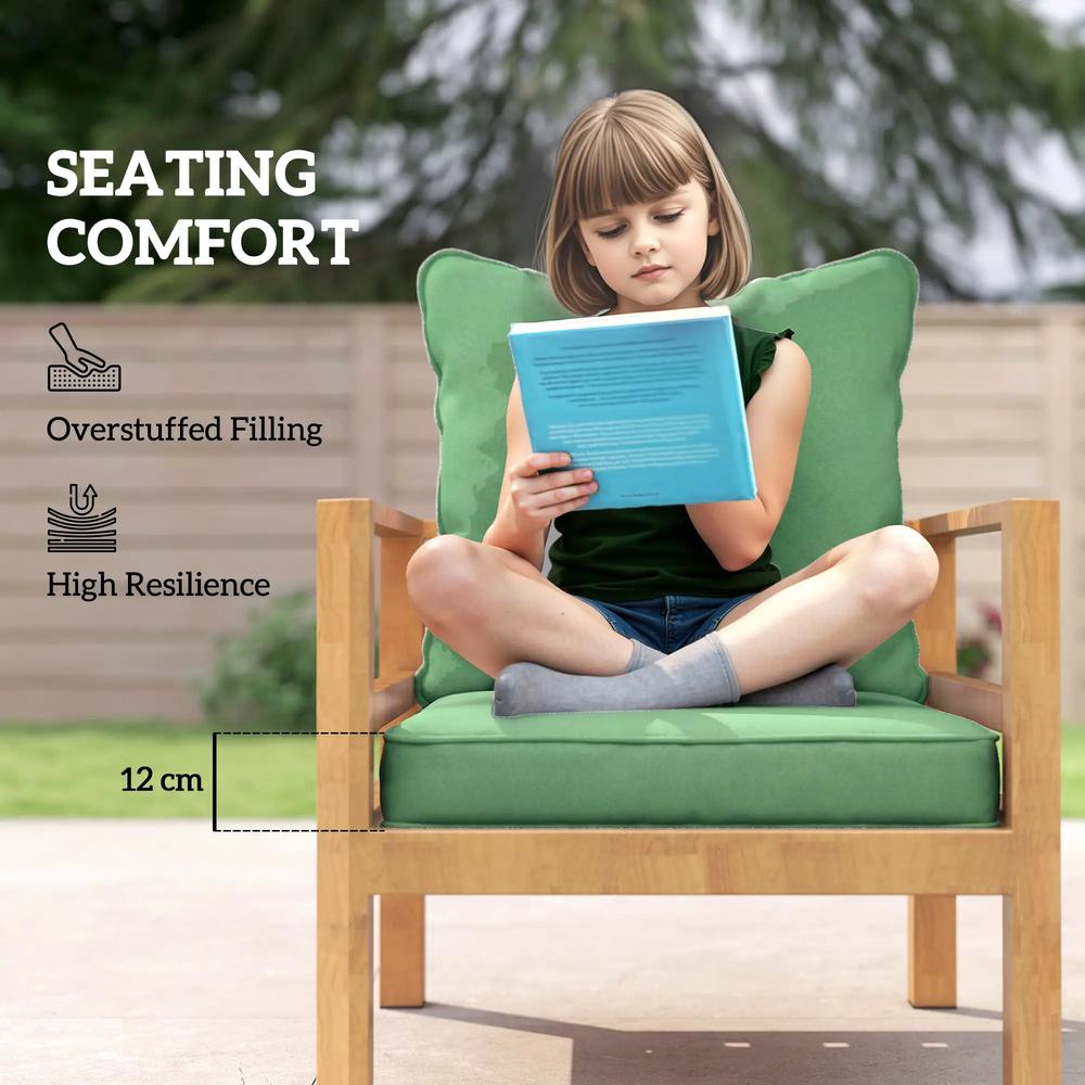 Outsunny Seat and Back Padded Cushion Set, Cushion Only 3