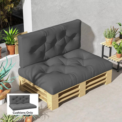 Outsunny Seat and Back Padded Pallet Cushion Set 1