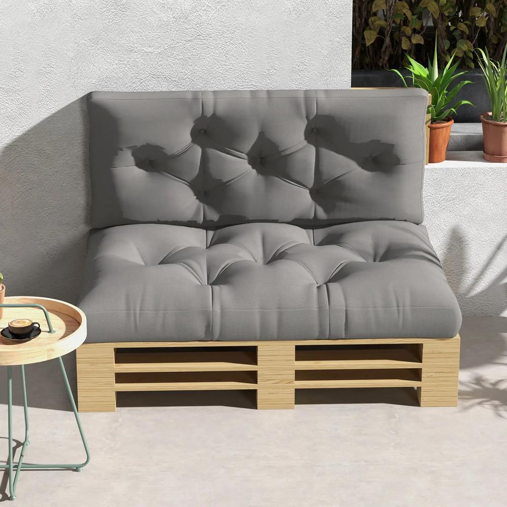 Outsunny Seat and Back Padded Pallet Cushion Set 15
