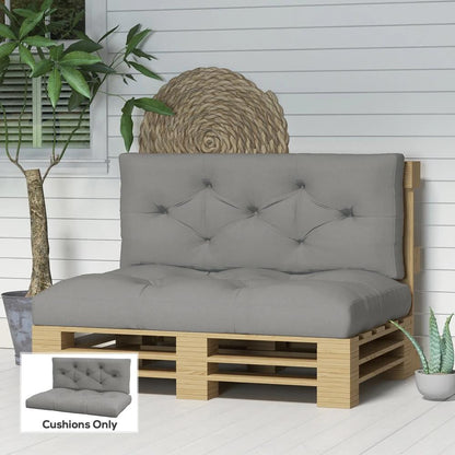 Outsunny Seat and Back Padded Pallet Cushion Set 19
